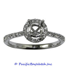 18K White Gold Ladies Diamond Ring Mounting