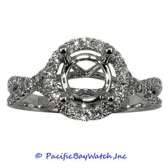 18K White Gold Ladies Diamond Ring Mounting