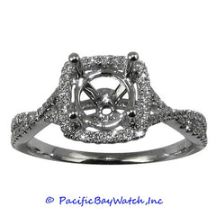 18K White Gold Ladies Diamond Ring Mounting