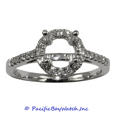 18K White Gold Ladies Diamond Ring Mounting