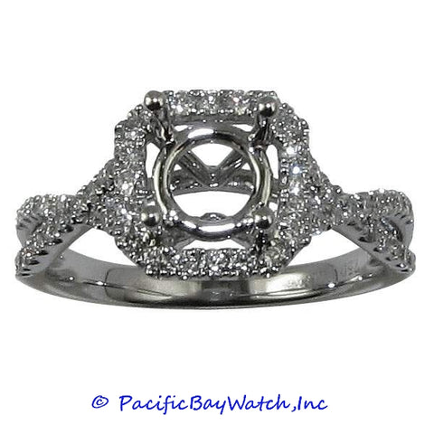 18K White Gold Ladies Diamond Ring Mounting