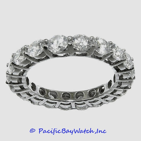 Ladies Eternity Diamond Band White Gold