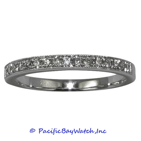 Ladies 18K White Gold Diamond Band