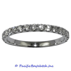 Ladies 18K White Gold Diamond Band