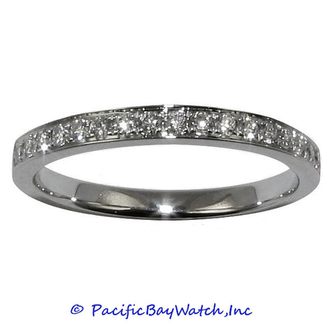 Ladies 18K White Gold Diamond Band