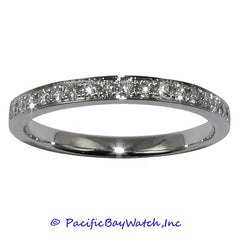 Ladies 18K White Gold Diamond Band