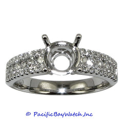 18K White Gold Ladies Diamond Ring Mounting