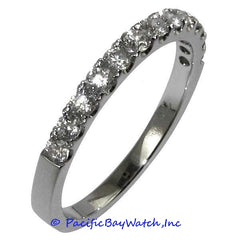 Ladies 18K White Gold Diamond Band