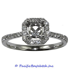 18K White Gold Ladies Diamond Ring Mounting