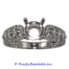 18K White Gold Ladies Diamond Ring Mounting