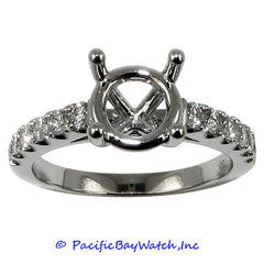 18K White Gold Ladies Diamond Ring Mounting