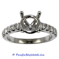 18K White Gold Ladies Diamond Ring Mounting