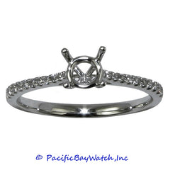 18K White Gold Ladies Diamond Ring Mounting