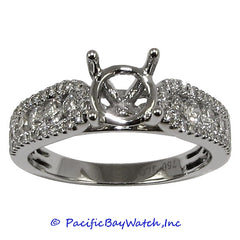 18K White Gold Ladies Diamond Ring Mounting