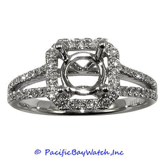 18K White Gold Ladies Diamond Ring Mounting