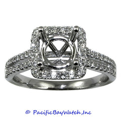 18K White Gold Ladies Diamond Ring Mounting