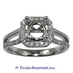 18K White Gold Ladies Diamond Ring Mounting