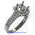 18K White Gold Ladies Diamond Ring Mounting