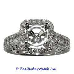 18K White Gold Ladies Diamond Ring Mounting