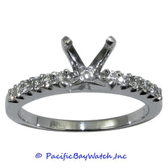 18K White Gold Ladies Diamond Ring Mounting