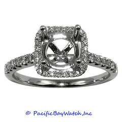 18K White Gold Ladies Diamond Ring Mounting