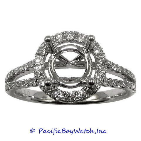 18K White Gold Ladies Diamond Ring Mounting