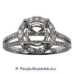 18K White Gold Ladies Diamond Ring Mounting