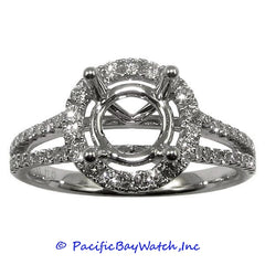 18K White Gold Ladies Diamond Ring Mounting