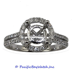 18K White Gold Ladies Diamond Ring Mounting