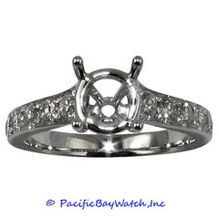 18K White Gold Ladies Diamond Ring Mounting