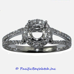 18K White Gold Ladies Diamond Ring Mounting