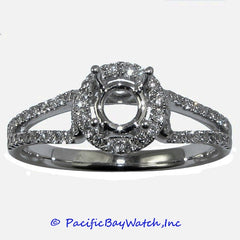 18K White Gold Ladies Diamond Ring Mounting