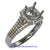 18K Yellow and White Gold Ladies Diamond Ring Mounting