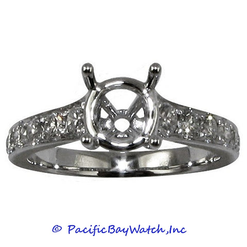 18K White Gold Ladies Diamond Ring Mounting