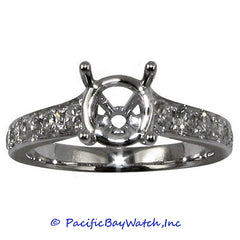 18K White Gold Ladies Diamond Ring Mounting