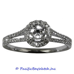 18K White Gold Ladies Diamond Ring Mounting