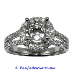 18K White Gold Ladies Diamond Ring Mounting