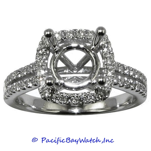 18K White Gold Ladies Diamond Ring Mounting