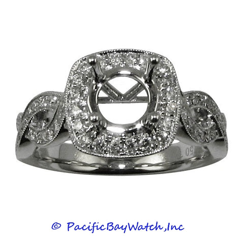 18K White Gold Ladies Diamond Ring Mounting