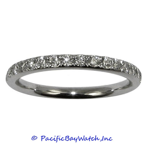 Ladies 18K White Gold Diamond Band