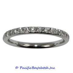 Ladies 18K White Gold Diamond Band