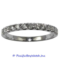 Ladies 18K White Gold Diamond Band