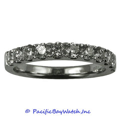 Ladies 18K White Gold Diamond Band