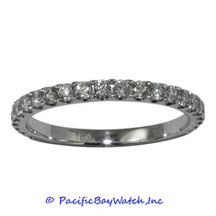 Ladies 18K White Gold Diamond Band