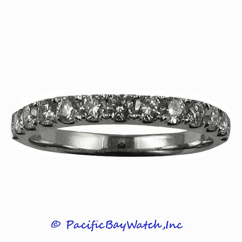 Ladies 18K White Gold Diamond Band