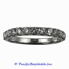 Ladies 18K White Gold Diamond Band