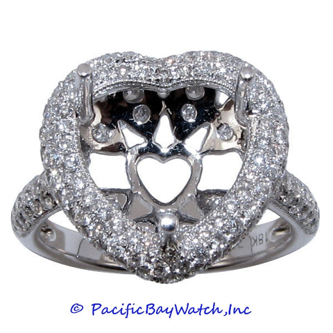 18K White Gold Ladies Diamond Ring Mounting