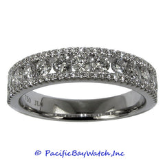 Ladies 18K White Gold Diamond Band