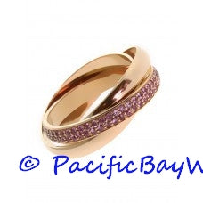 Cartier Rose Gold Trinity Pink Sapphire Ring