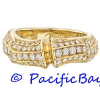 Cartier Yellow Gold Bamboo Diamond Ring